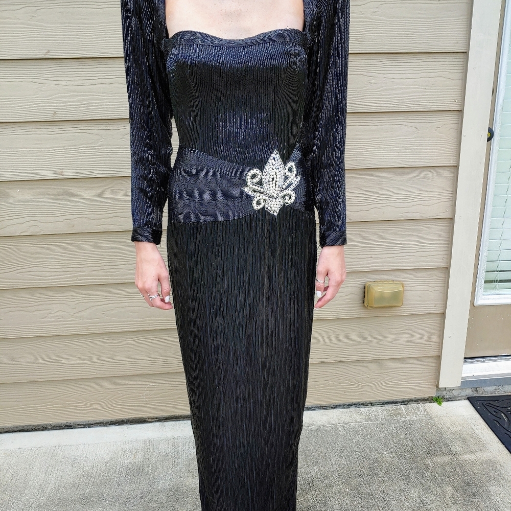 Black Stephen Yearick Pageant/Prom Gown Size 2